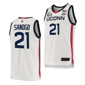 Adama Sanogo Jersey UConn Huskies 2021-22 College Basketball Replica Jersey - White