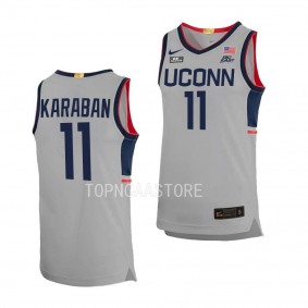 Alex Karaban UConn Huskies Alternate Basketball Limited Jersey - Gray