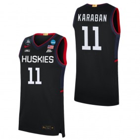 Alex Karaban UConn Huskies Black College Men's Basketball Final Four Jersey