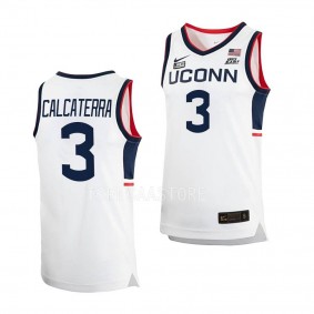 UConn Huskies Joey Calcaterra Home Basketball 2022-23 Replica Jersey White