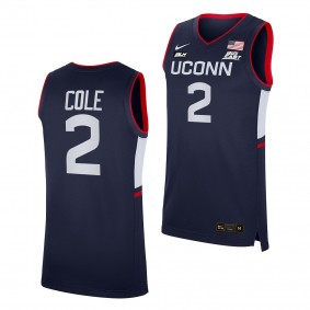 R.J. Cole UConn Huskies Navy Jersey 2021-22 College Basketball BLM Shirt