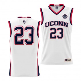 UConn Huskies #23 2023 NCAA National Champions White Men’s Basketball Jersey