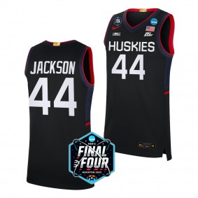 2023 NCAA Final Four Andre Jackson UConn Huskies #44 Black Mens Basketball Jersey