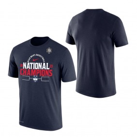 UConn Huskies 2023 NCAA Men's Basketball National Champions Bracket Performance T-Shirt Navy