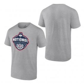 UConn Huskies 2023 NCAA Men's Basketball National Champions Logo T-Shirt Gray