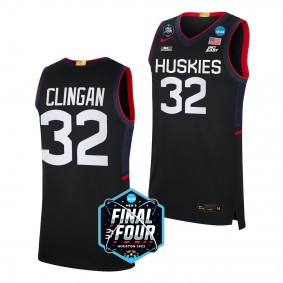 Uconn Huskies Donovan Clingan 2023 NCAA Final Four Men's Basketball Black Jersey
