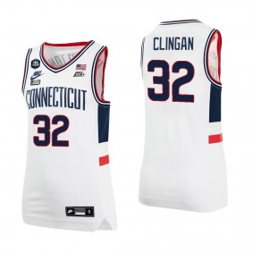 Donovan Clingan UConn Huskies 2023 NCAA Men's Basketball National Champions Jersey White