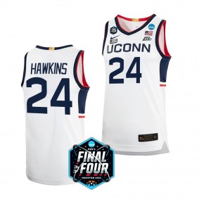 2023 NCAA Final Four Jordan Hawkins UConn Huskies #24 White Mens Basketball Jersey